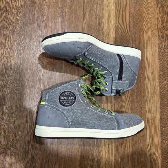 Iron Jias | JIA-016 Grey Denim Casual Motorcycle Riding Sneakers Size Men's 10 - Picture 14 of 16